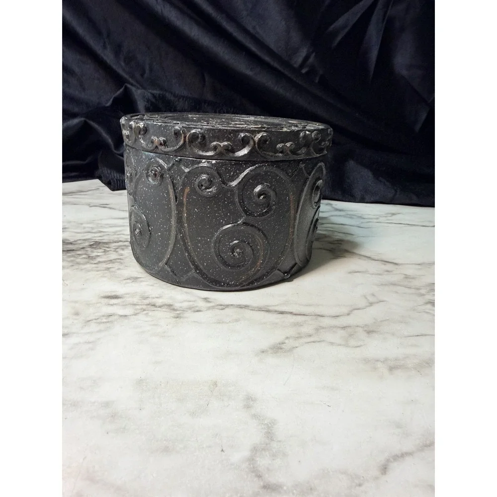 Trinket Box Proverbs 3:5 TRUST IN THE LORD~Resin Trinket Box‎ Black (2857)